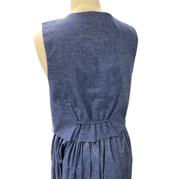 Handmade‎ Dress Skirt Vest Denim Patchwork Blue Pink - Picture 4 of 4